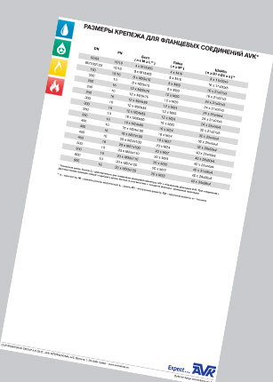 AVK Russia technical information bolts for flange connections